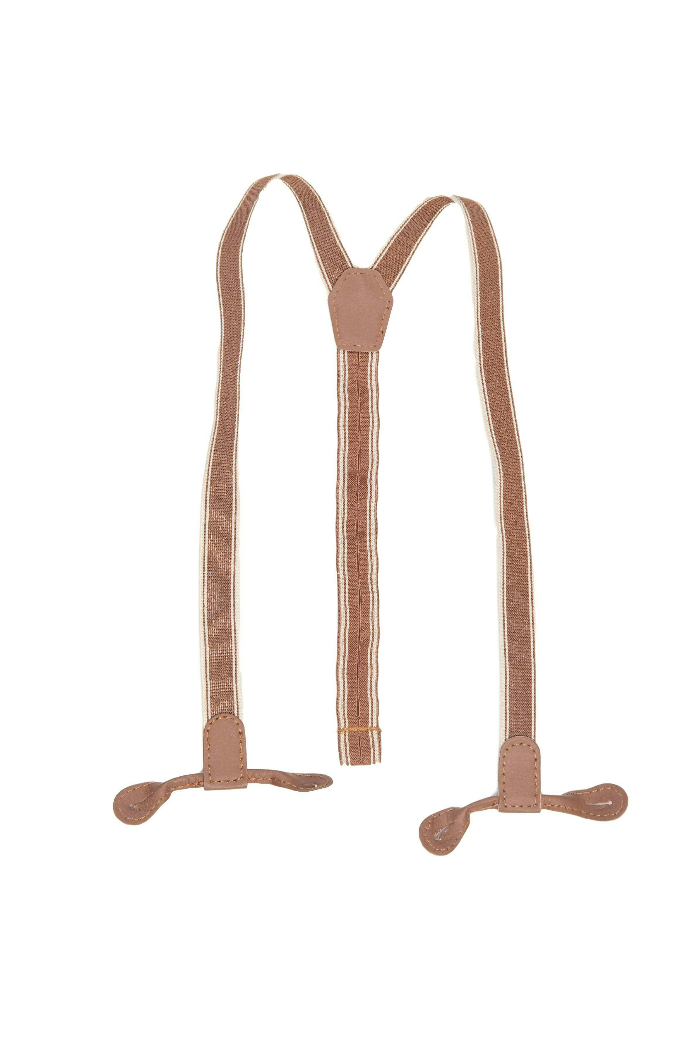 Pantalón de corduroydelgado marron con tirantes, cintura regulable - Zara
