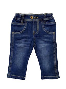 Pantalón jean Coniglio azul con focalizado, pretina regulable