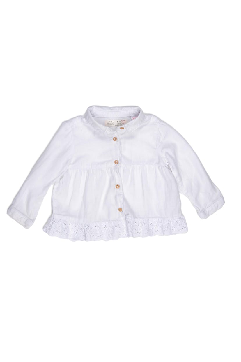 Blusa blanca 100% algodón - Zara