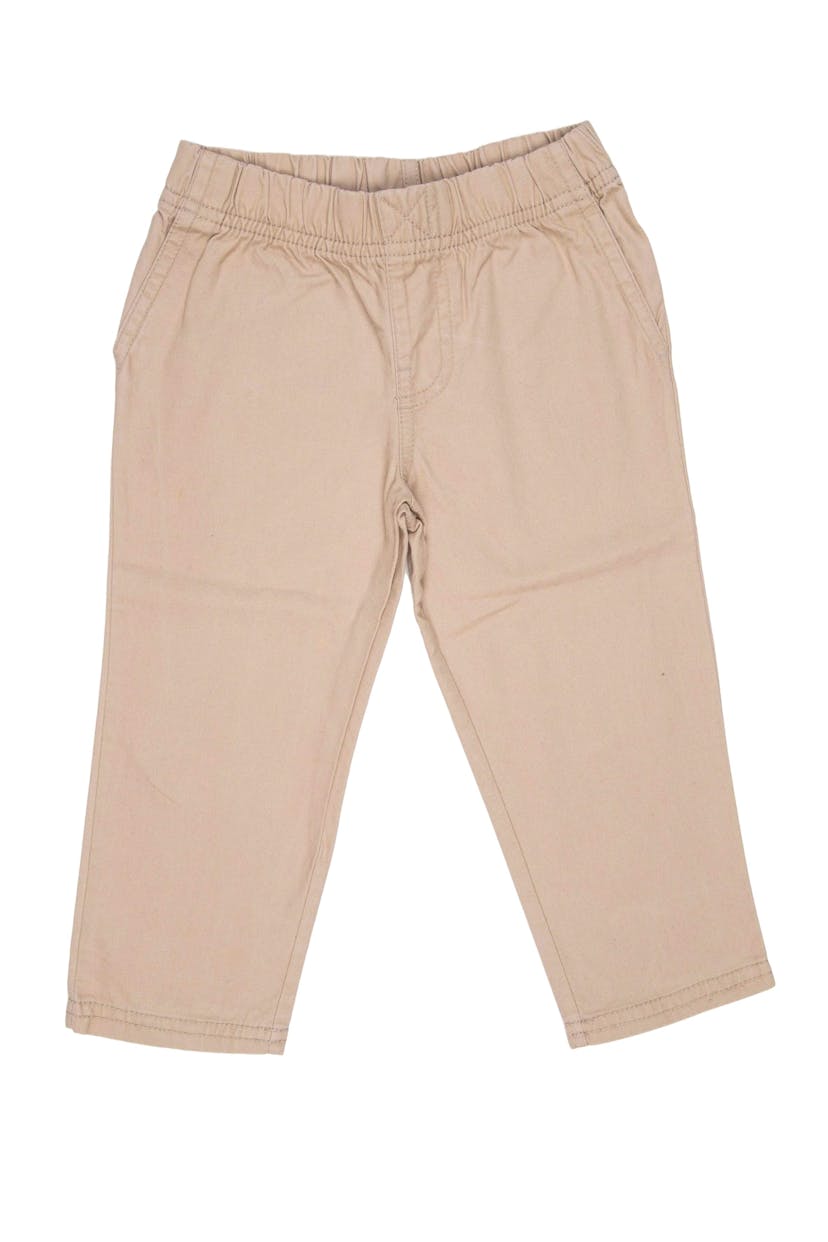 Pantalon beige de drill 100% algodón, cintura elástica. Talla 24M - Carter's