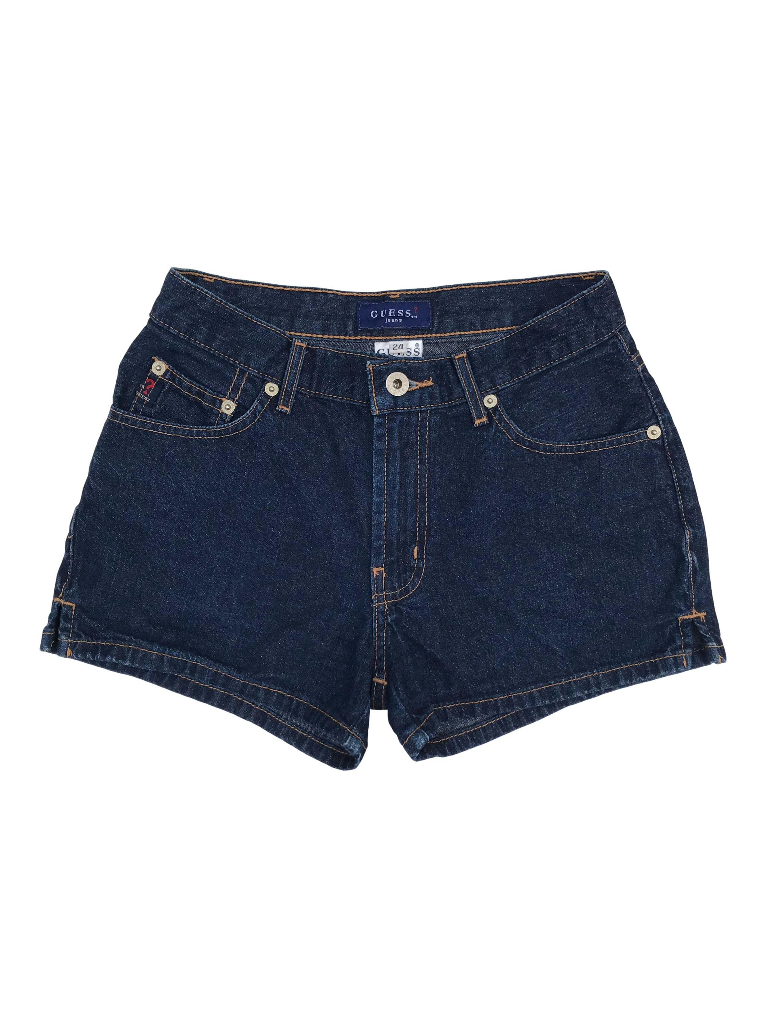 Short vintage Guess de jean azul 100% algodón. Cintura 66cm Largo 30cm
